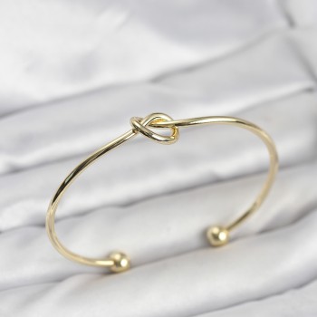 Düğüm Model Pirinç Gold Renk Kadın Bileklik