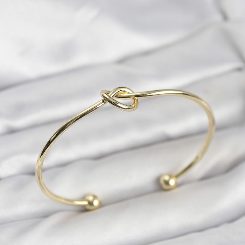 Düğüm Model Pirinç Gold Renk Kadın Bileklik