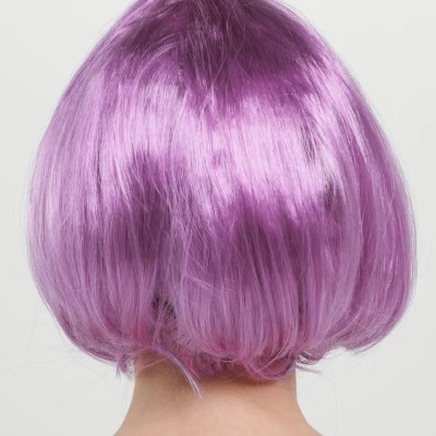 Düz Kesim Küt Parti Peruğu Rose Pembe