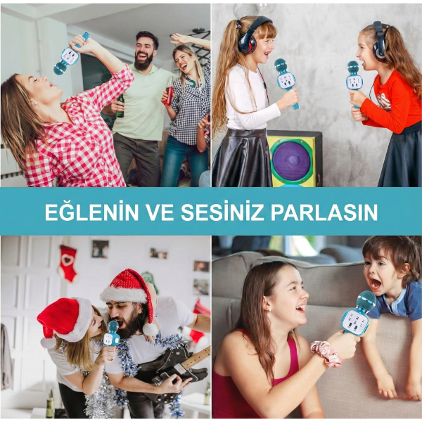 Eğlenceli Karaoke Mikrofonu - Çocuklar İçin 