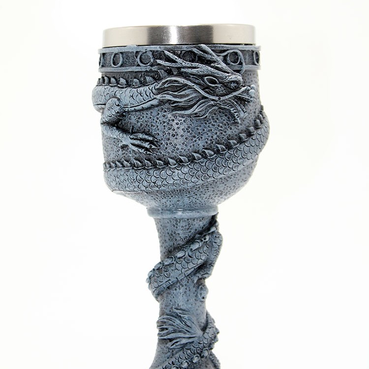 Ejderha Tasarımlı Paslanmaz Çelik Kadeh Bardak Model 1 