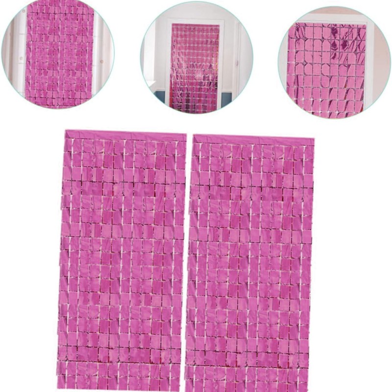 Ekstra Metalize Rose Gold Disko Kapı Perdesi