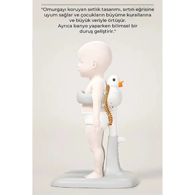 Ergonomik Ördekli Bebek Banyo Yıkama Yardımcısı