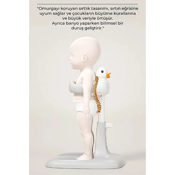 Ergonomik Ördekli Bebek Banyo Yıkama Yardımcısı