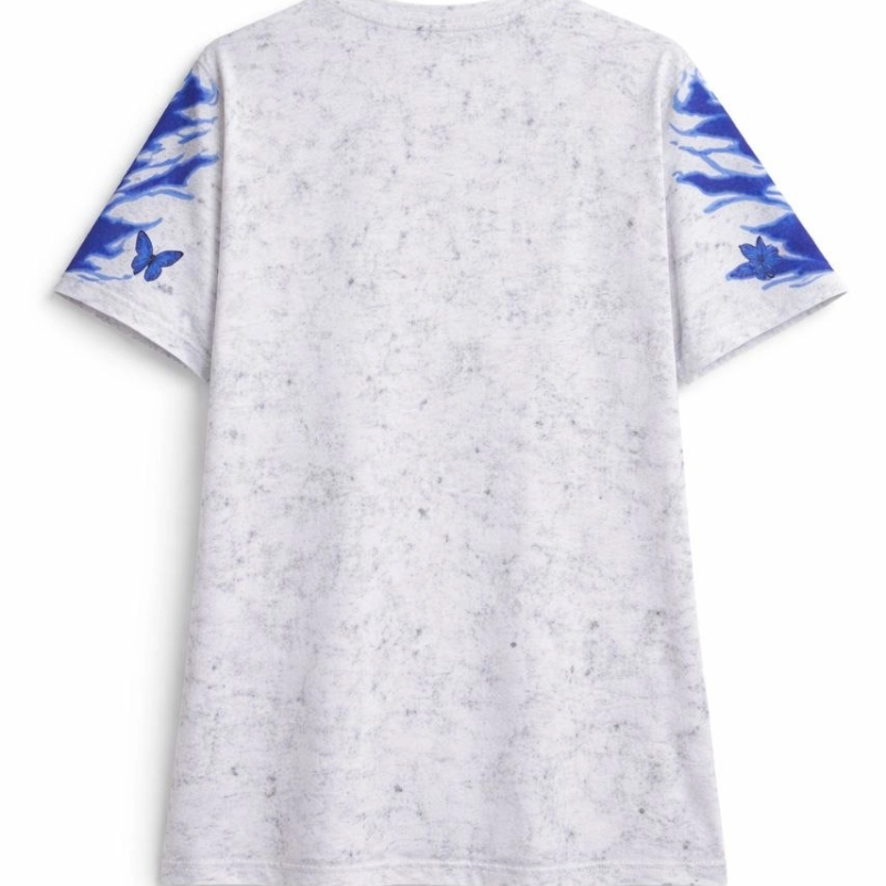 Erkek Asit Yıkamalı Oversize Tişört- Beyaz