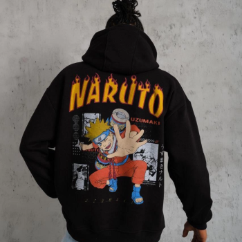 Erkek Baskılı Kapüşonlu 3 iplik pamuklu hoodie Sweatshirt - Siyah