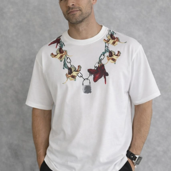 Erkek Baskılı T-Shirt Kısa Kol Bisiklet Yaka Regular Fit Tişört - Beyaz