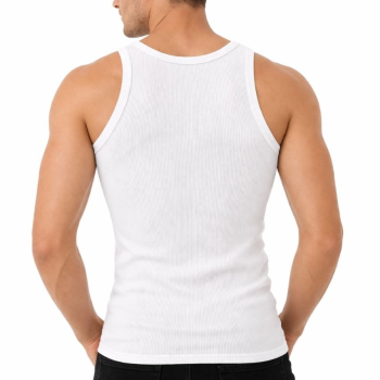 Erkek Fitilli Likralı Kaşkorse Atlet Vücuda Oturan Basic Şıklık - Beyaz