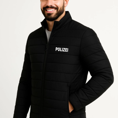 Erkek Mikro Su İtici Kapitone Baskılı Astarlı Fermuarlı Bomber Mont - Siyah