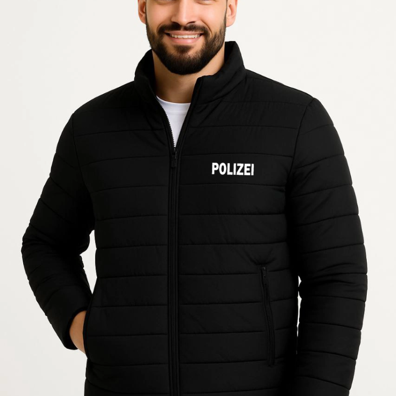 Erkek Mikro Su İtici Kapitone Baskılı Astarlı Fermuarlı Bomber Mont - Siyah