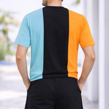 Erkek Nakışlı Tişört Şort İkili Takım Oversize Yazlık Kombin - Çok Renkli