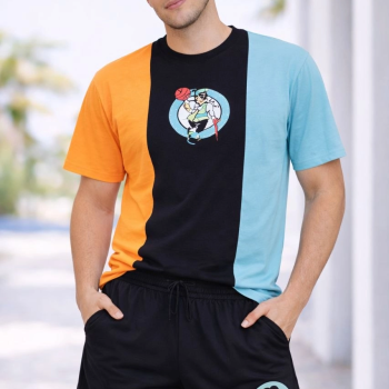 Erkek Nakışlı Tişört Şort İkili Takım Oversize Yazlık Kombin - Çok Renkli