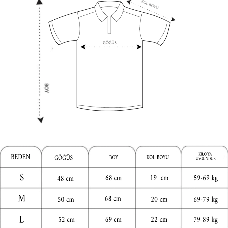 Erkek Pike Polo Yaka Tişört Düğmeli Baskılı T-Shirt - Beyaz