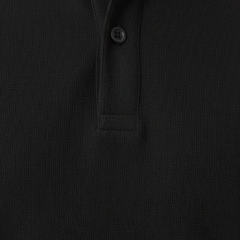 Erkek Polo Yaka Düğmeli Pike Kumaş Tişört Regular Fit Kısa Kol T-Shirt - Siyah