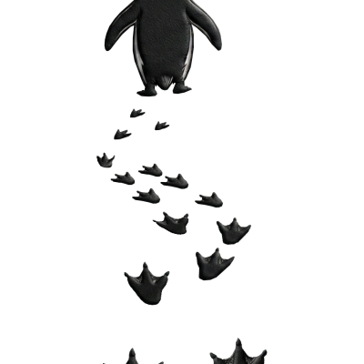 Erkek T-Shirt Nihilist Penguen Baskılı Bisiklet Yaka Kısa kol yazlık Tişört - Beyaz