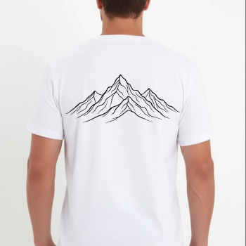 Erkek T-Shirt Nihilist Penguen Baskılı Bisiklet Yaka Kısa kol yazlık Tişört - Beyaz