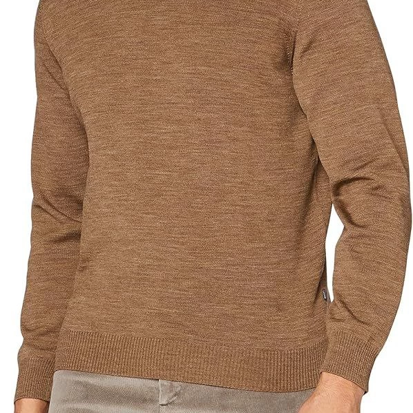 Erkek Tam Boğazlı Balıkçı Yaka Kazak Uzun Kol Düz Dokuma Triko - Vizyon