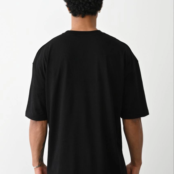 Erkek Tişört Düz Basic Penye Yazlık Bisiklet Yaka Kısa Kol T-Shirt - Siyah