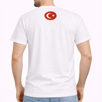 Erkek TÜRKİYE Baskılı Tişört Ay Yıldız 2026 Dünya Kupası Taraftar Forma T-Shirt - Beyaz