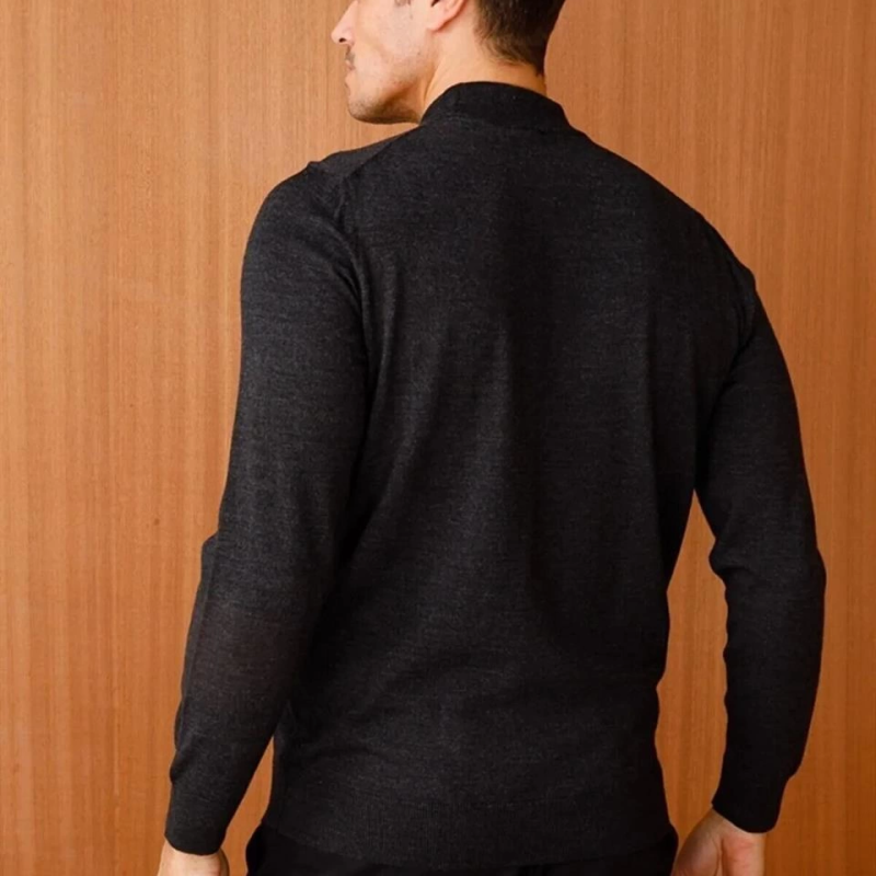 Erkek Yarım Balıkçı Yaka Triko Kazak - Lacivert