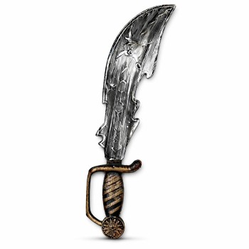 Eskitme Detaylı Plastik Korsan Kılıcı - 45 cm