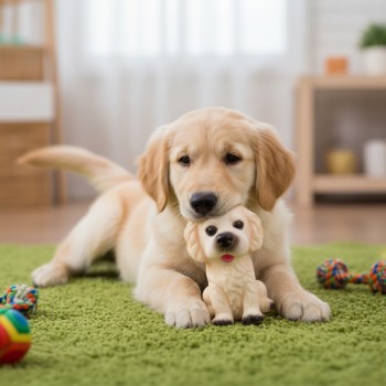 Evcil Hayvan Sesli Köpek Şeklinde Plastik Oyuncak 