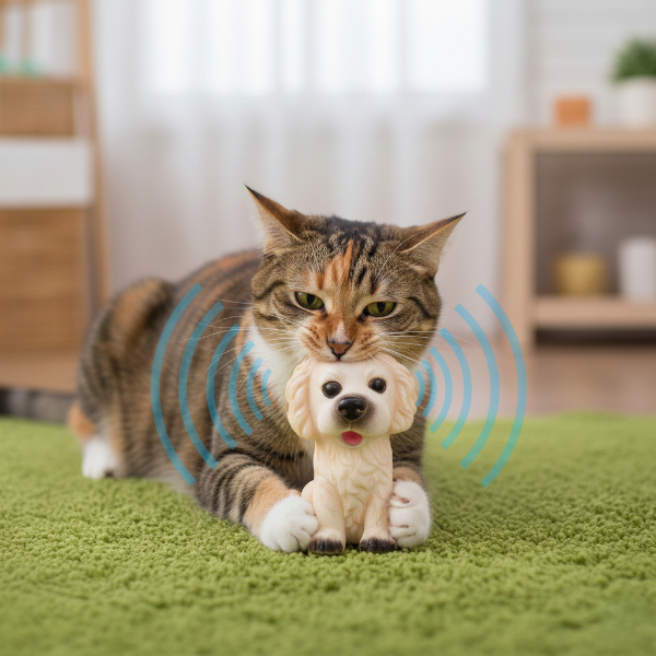 Evcil Hayvan Sesli Köpek Şeklinde Plastik Oyuncak 