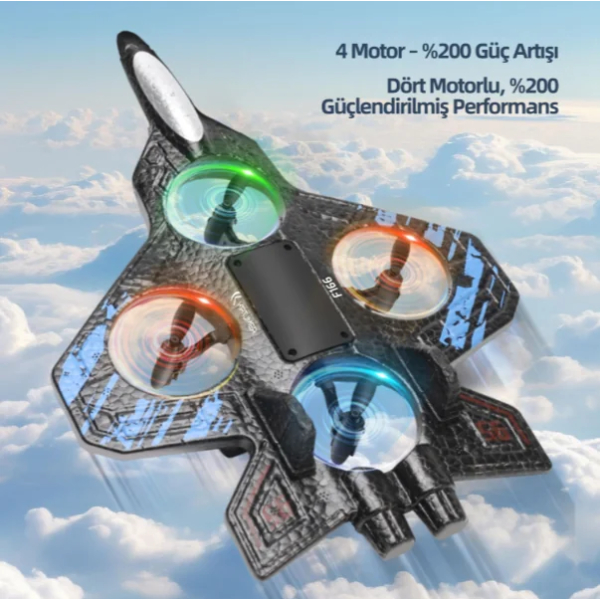 F166 Uçak Drone 3 Bataryalı 