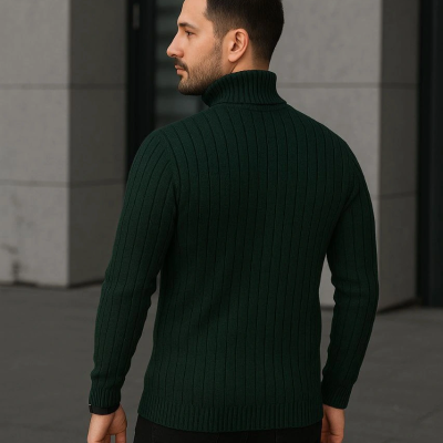 Fitilli Triko Kazak 3'lÜ Set Gri Haki Siyah