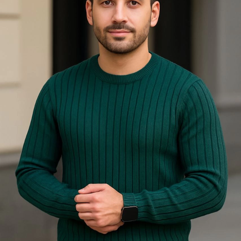 Fitilli Triko Kazak 3’lü Set – Gri, Haki, Siyah | Kalın Dokuma Pamuklu Regular Fit Bisiklet Yaka Uzun Kollu Kışlık ve Baharlık Rahat Triko Kombini