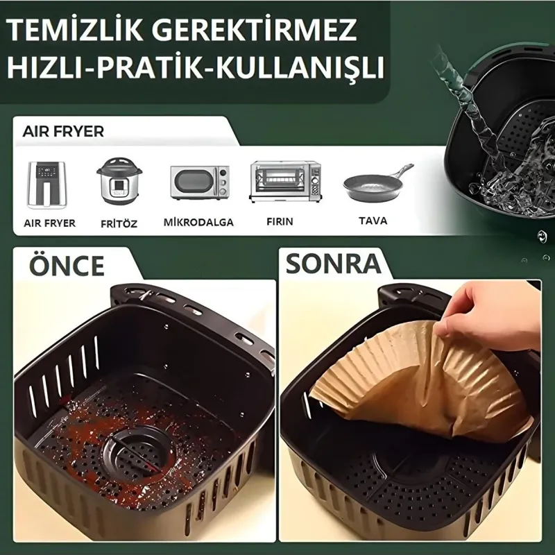 Fritöz Pişirme Kağıdı 50 Adet