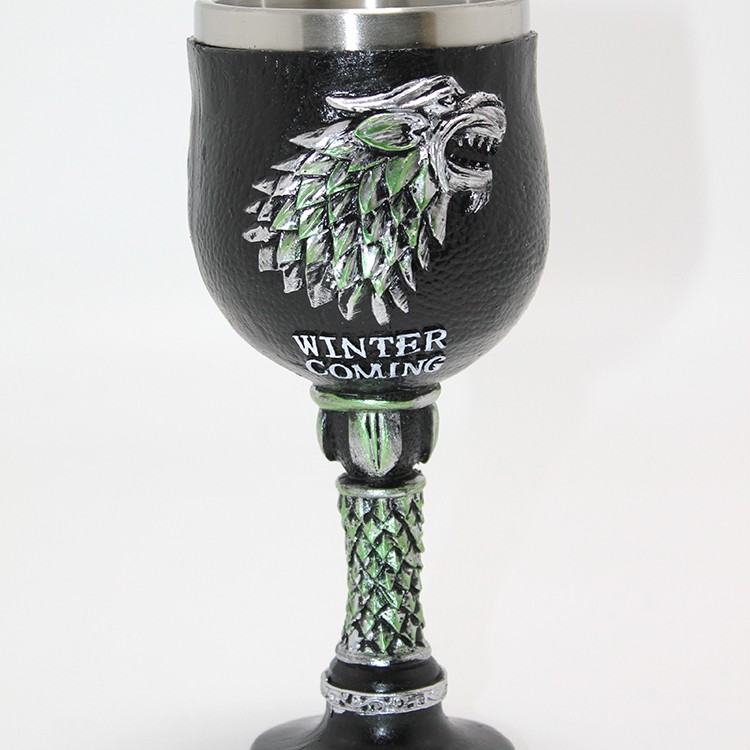 Game Of Thrones House Stark 3D Kabartmalı Çelik Kadeh Bardak 