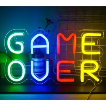 GAME OVER Tasarımlı Neon Led 