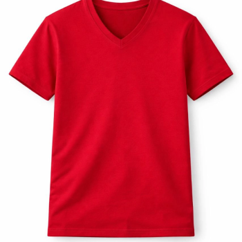 Genç Erkek Çocuk V Yaka Tişört Model - Bordo