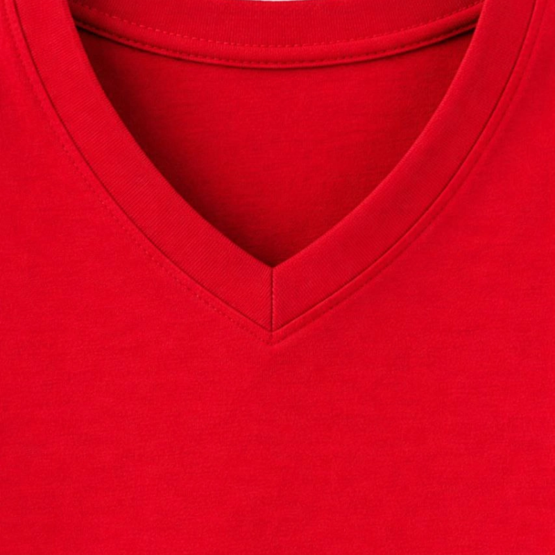 Genç Erkek Çocuk V Yaka Tişört Model - Bordo