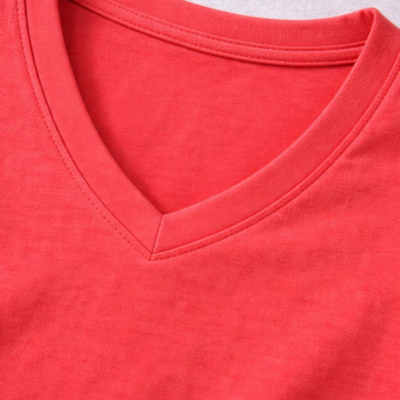 Genç Erkek Çocuk V Yaka Tişört Model - Nar Çiçeği