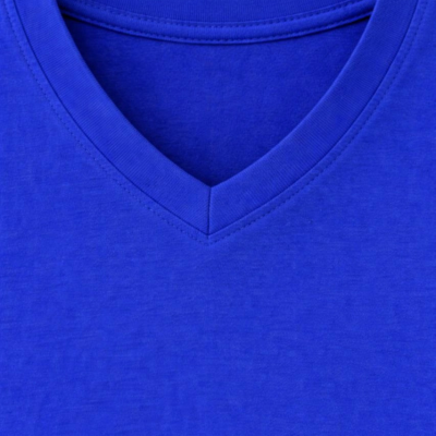 Genç Erkek Çocuk V Yaka Tişört Model - Saks Mavisi