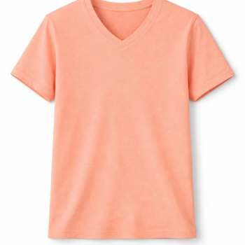 Genç Erkek Çocuk V Yaka Tişört Model - Toz Pembe