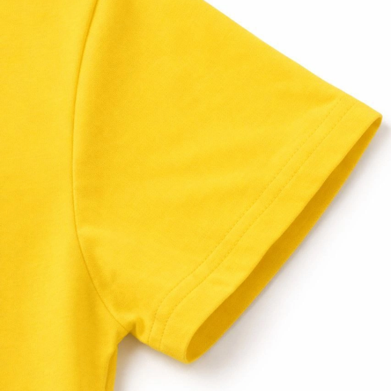 Genç Kız Çocuk V Yaka Tişört Model - Sarı