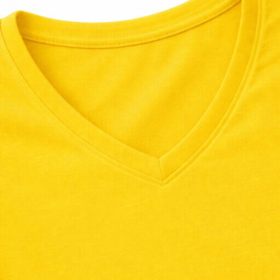 Genç Kız Çocuk V Yaka Tişört Model - Sarı