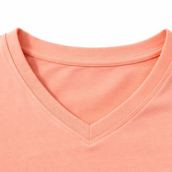 Genç Kız Çocuk V Yaka Tişört Model - Toz Pembe