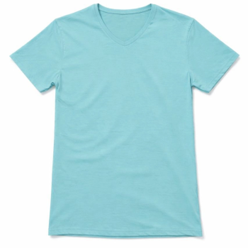 Genç Kız Çocuk V Yaka Tişört Model - Turkuvaz