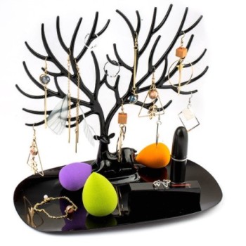 Geyik Tasarımlı Takı Standı Siyah