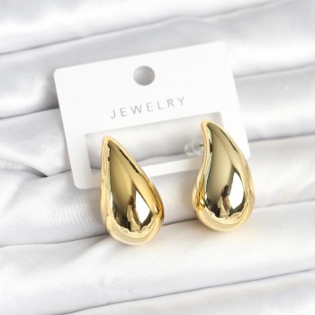 Gold Renk Damla Küpe 30 mm