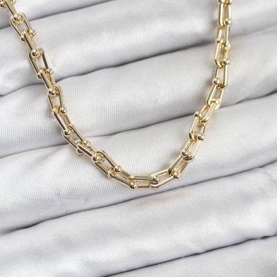 Gold Renk Pirinç Tifani Model Kadın Kolye