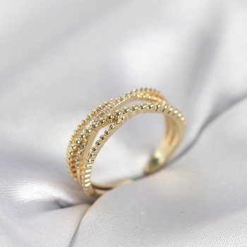 Gold Renk Sarmal Model Kadın Yüzük