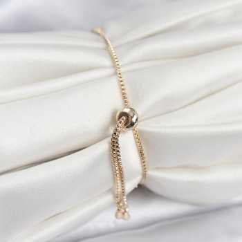 Gold Renk Zirkon Taşlı Yıldız Model Asansörlü Kadın Bileklik