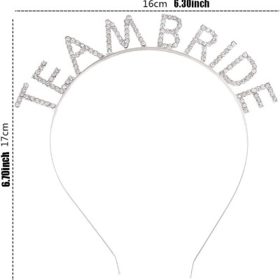 Gümüş Kaplama Kristal Taşlı Team Bride Taç