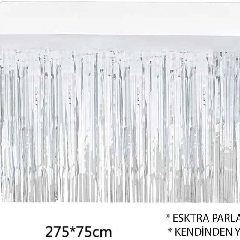 Gümüş Metalize Masa Eteği