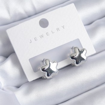 Gümüş Renk Yıldız Model Yıldız Model Pirinç Kadın Küpe